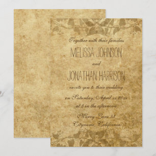 Papel de época Vines Typografía Invitación a la bo