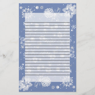 Papel de escribir alineado frontera hivernal de