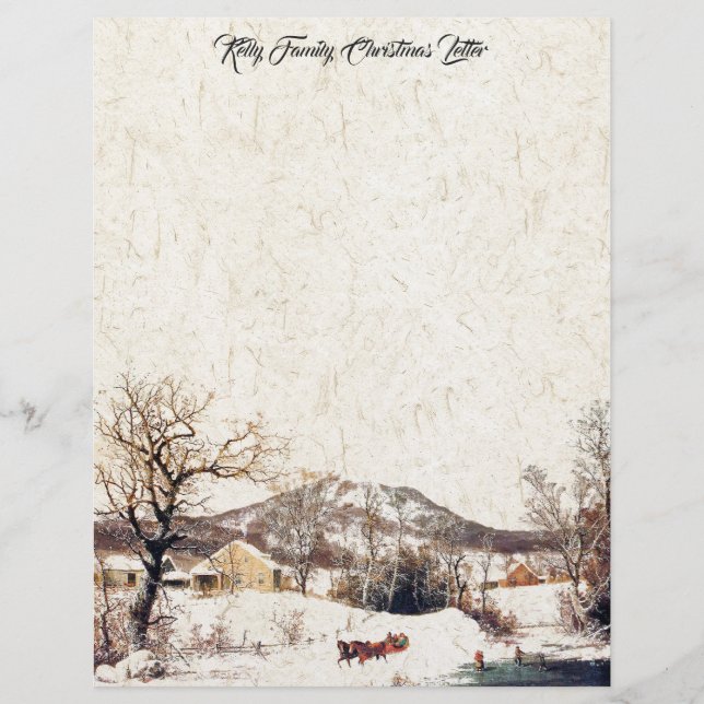 Papel de escribir de la letra del navidad de la (Anverso)