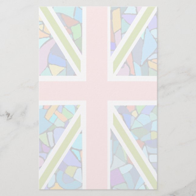 Papel de escribir de Union Jack del arte moderno (Anverso)