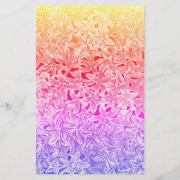 Papel de escribir hermoso de la impresión floral