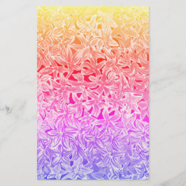 Papel de escribir hermoso de la impresión floral