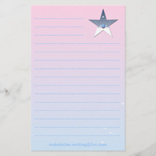 Papel de escribir rosado bonito para los niños
