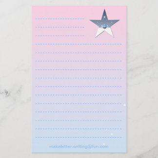 Papel de escribir rosado bonito para los niños