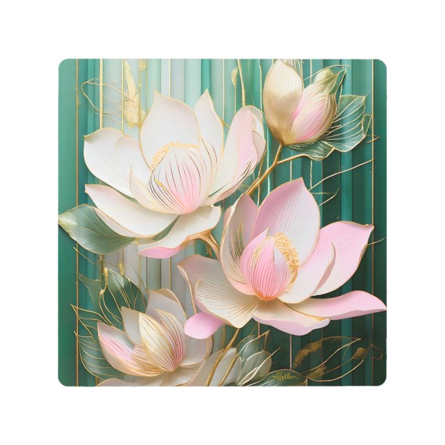 Papel de escritorio floreciente arte de la magnoli (Anverso)