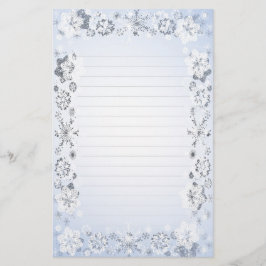 Papel de escritura con copos de nieve
