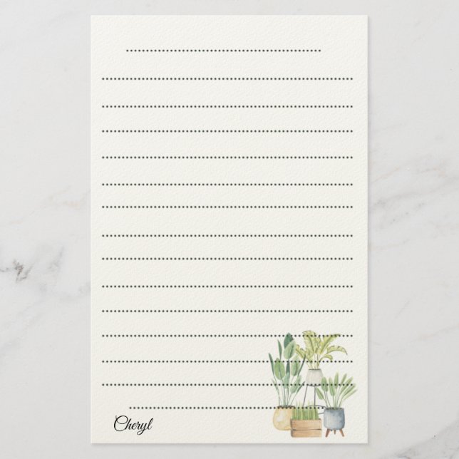 Papel de escritura de escritura de creación person (Anverso)