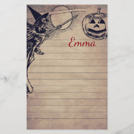 Papel de escritura de historia de Halloween de épo