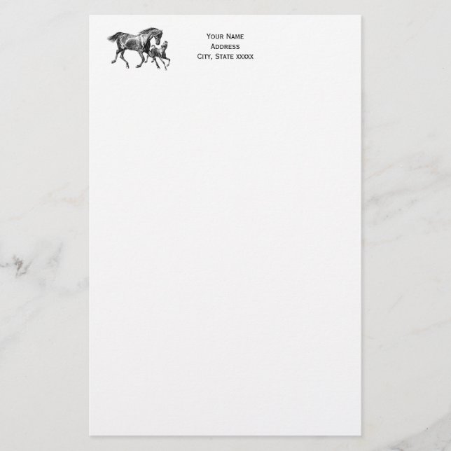 Papel de escritura de la madre del caballo (Anverso)