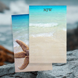 Papel de escritura en blanco con fondo oceánico