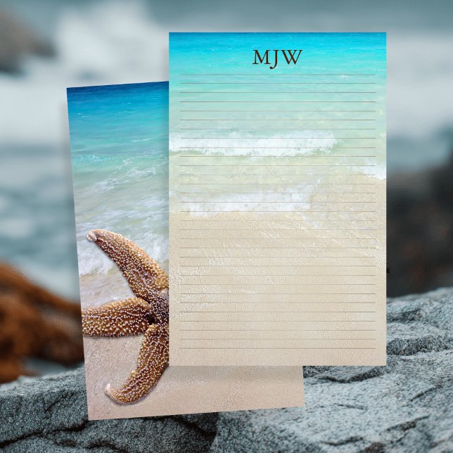 Papel de escritura en blanco con fondo oceánico (Subido por el creador)