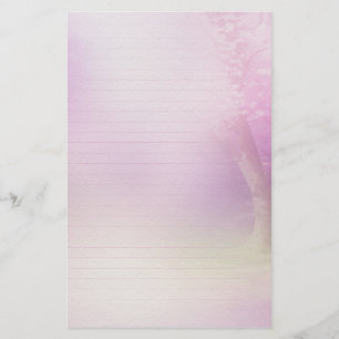 Papel de escritura en línea con flores de cerezo