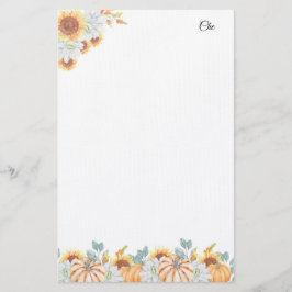 Papel de escritura floral personalizado en papel d