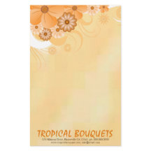 Papel de escritura hibiscus florist de marfil oscu