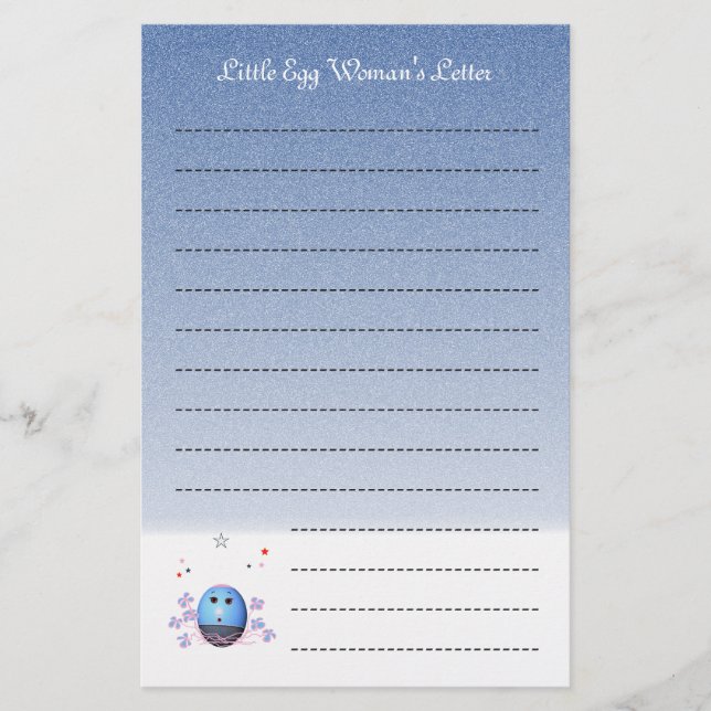 Papel de escritura para niños (Anverso)
