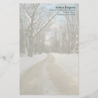 Papel de escritura personalizado de Winter Road