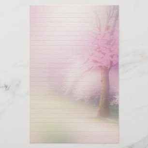 Papel de escritura y libro de cuadernos de cerezo