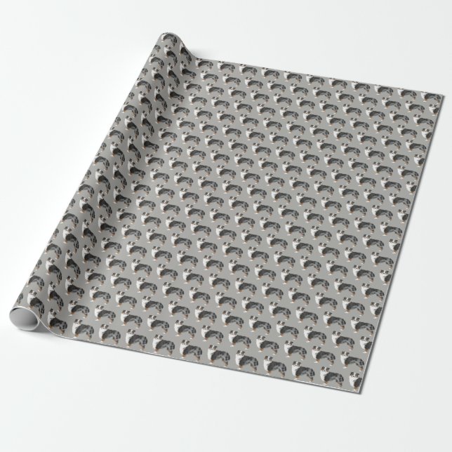 Papel de esmalte azul de pastor australiano (Desenrollado)