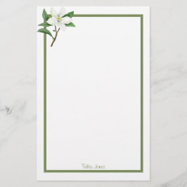 Papel de estacionería floral personalizado