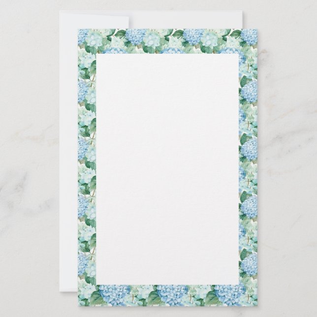 Papel de estantería de las flores de hidrangea (Anverso)