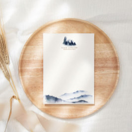 Papel de estantería de monograma de la montaña azu