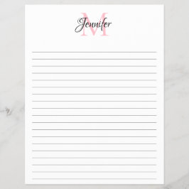 Papel de estantería de monograma Minimalista con l