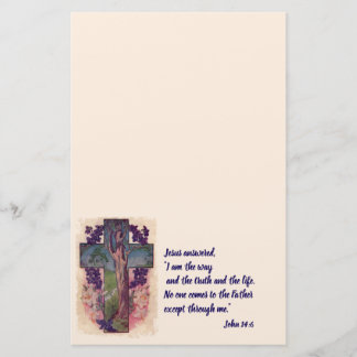 Papel de estatificación cristiana de cruz y árbol