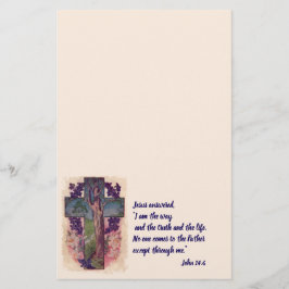 Papel de estatificación cristiana de cruz y árbol