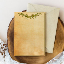 Papel de estilo vintage de las hojas verdes