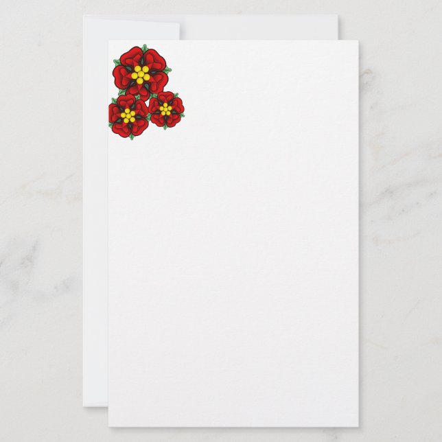 Papel de estratificación de rosas rojas (Anverso)