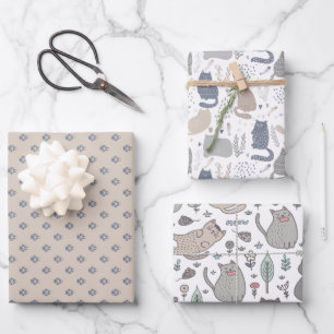 Papel de fiesta con tema de gato lindo 