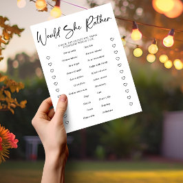 Papel de Fiesta de ducha de novia preferiría