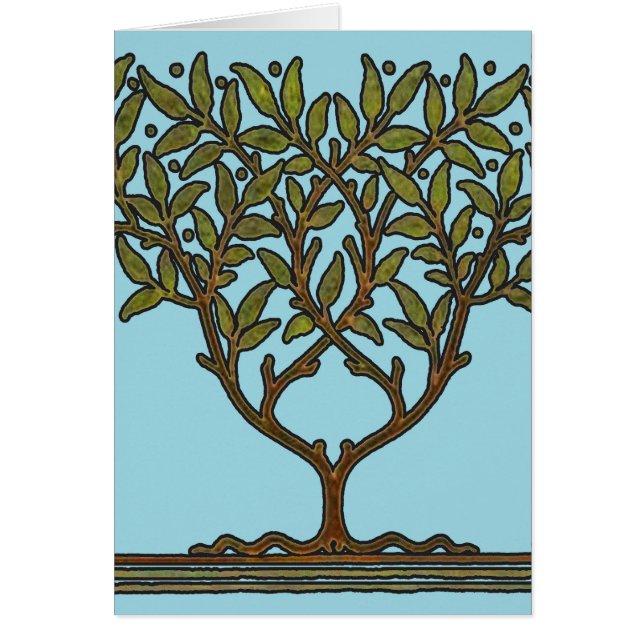 Papel de fondo floral de William Morris Tree Friez (Frente)