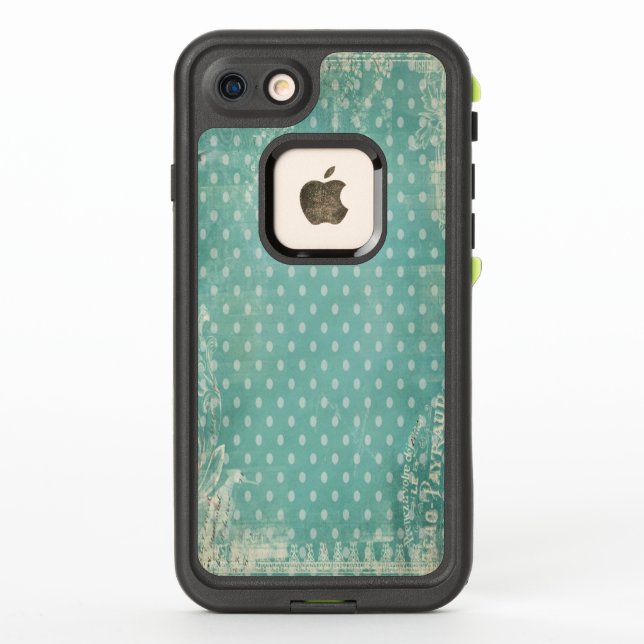 Papel de fondo turquesa vintage Worn Abused (Reverso)