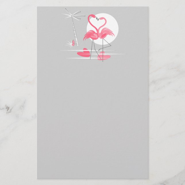 Papel de gran tamaño Flamingo Love (Anverso)