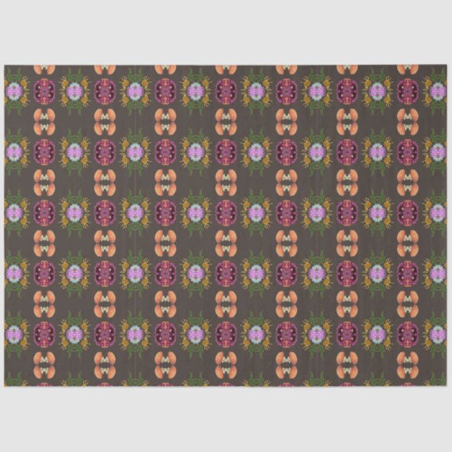 papel de halloween de tejido floral (Anverso)