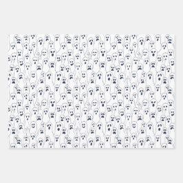 Papel de Halloween - fantasmas y telaraña