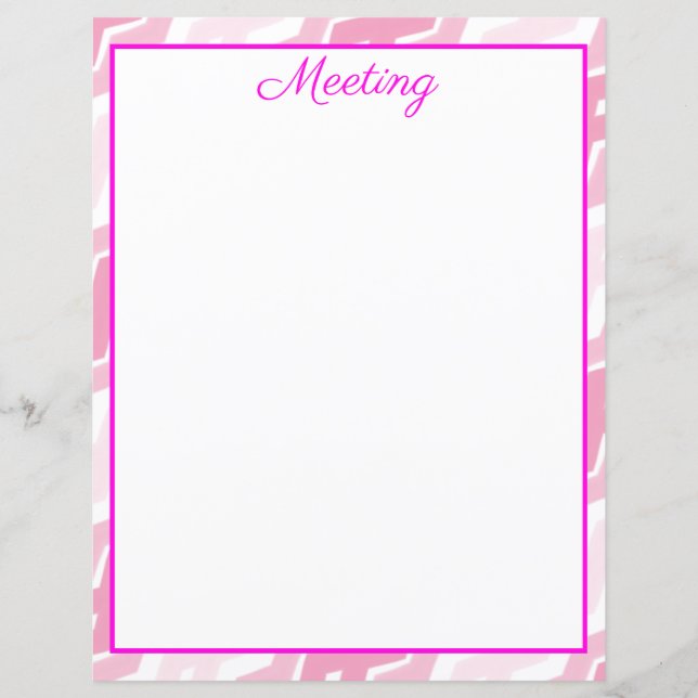 Papel de hoja con patrones rosa (Anverso)
