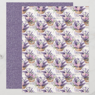 Papel de hoja de diario lavanda vintage