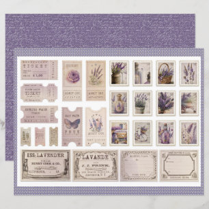 Papel de hoja de diario vintage lavanda