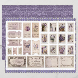 Papel de hoja de diario vintage lavanda