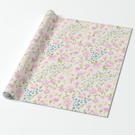 Papel de hoja de envolver de celosías florales
