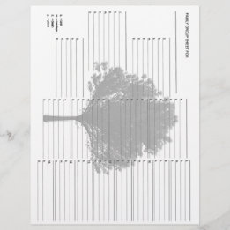 Papel de hoja de grupo familiar