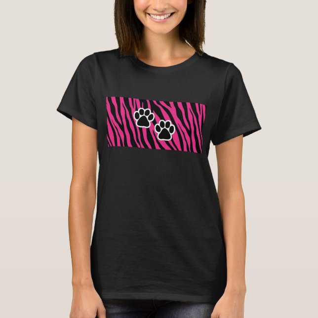 Papel de impresión, franjas de animales camiseta r (Anverso)