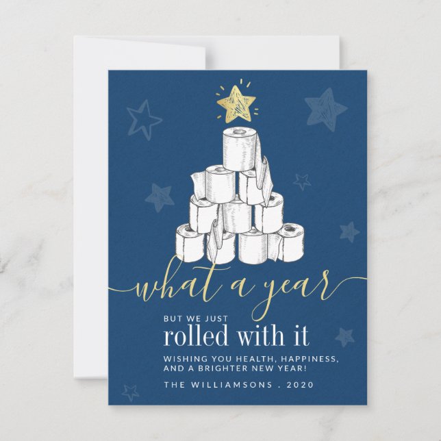 Papel de inodoro del árbol de navidad del año de g (Anverso)