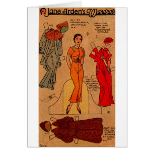 Papel de Jane Arden de los años 1930 muñeca vestid