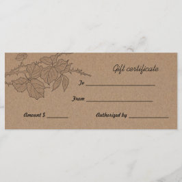 Papel de Kraft marrón y rústico deja certificado d