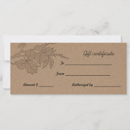 Papel de Kraft marrón y rústico deja certificado d