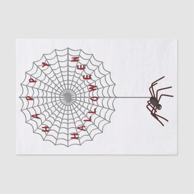 Papel de la araña feliz de Halloween (Anverso)