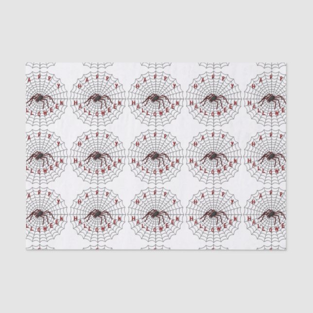 Papel de la araña feliz de Halloween (Anverso)